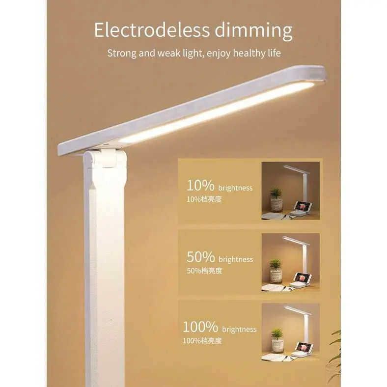TaffLED Lampu Meja Belajar LED Eye Protection USB Model 8W 3 Color - T302 6