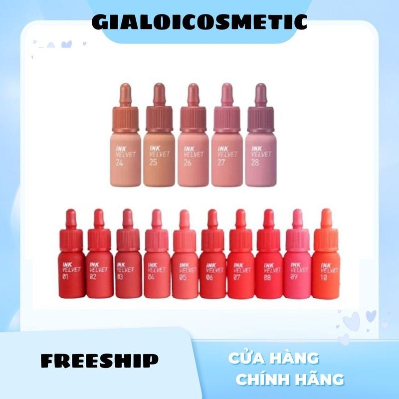 Son Môi INK Velvet Nude Bền Mờ Tone Màu Cam Đất và Hồng Nude Hồng Đất Trang Điểm Mỹ Phẩm