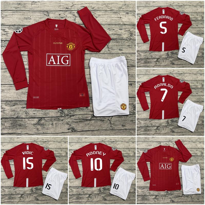  QUẦN ÁO BÓNG ĐÁ CLB MANCHESTER UNITED-BẢN DÀI TAY 2008-VẢI GAI THÁI CAO CẤP bộ tuyển anh mùa 