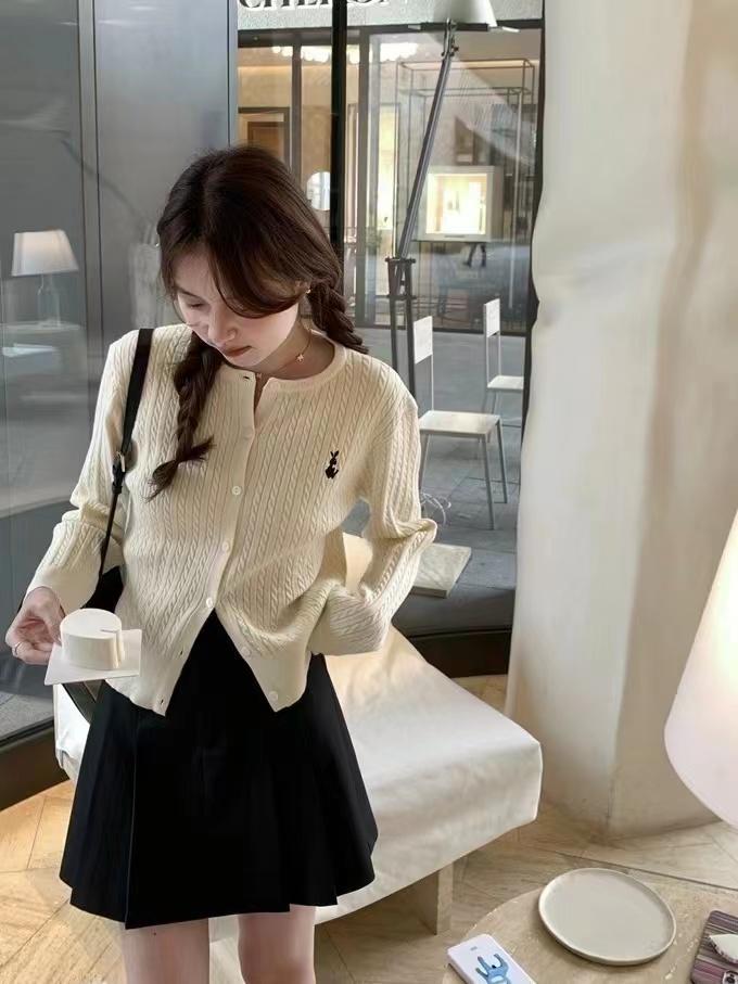 Product Introduction of Áo Cardigan Dệt Kim Thêu Ngựa Nhỏ Dài Tay Cho Nữ, Áo Khoác Ngoài Mềm Mại Và Mỏng, Áo Len Tổ Ong, Bộ Sưu Tập Mới 2023 4
