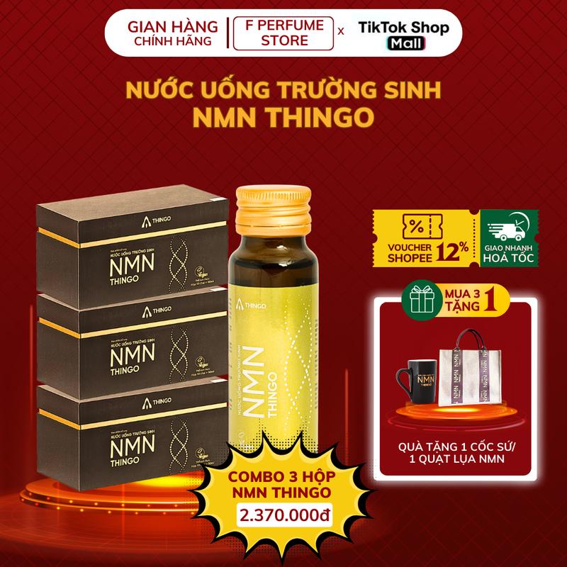 [Deal Sốc Kèm Quà Xịn] NMN Thingo Chính hãng - Nước uống trường sinh tế bào NMN Thingo (Hộp 10 lọ x 50ml/lọ) - Giúp cải thiện lão hóa, tăng độ đàn hồi cho da và nâng cao chất lượng cuộc sống