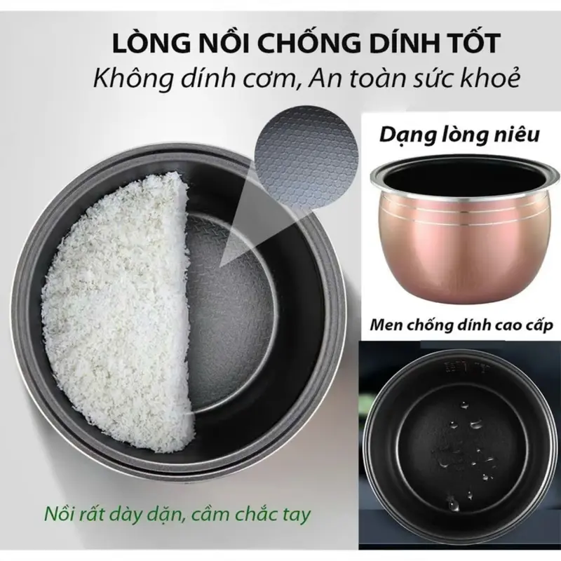 NỒI CƠM ĐIỆN SHÁHP (CÓ VỈ HẤP) DUNG TÍCH TỪ 1L 1L2 1L8 2L 2L2 . ĐIỆN ÁP 220V CÔNG SUẤT 700W - BẢO HÀNH 12 THÁNG. 1