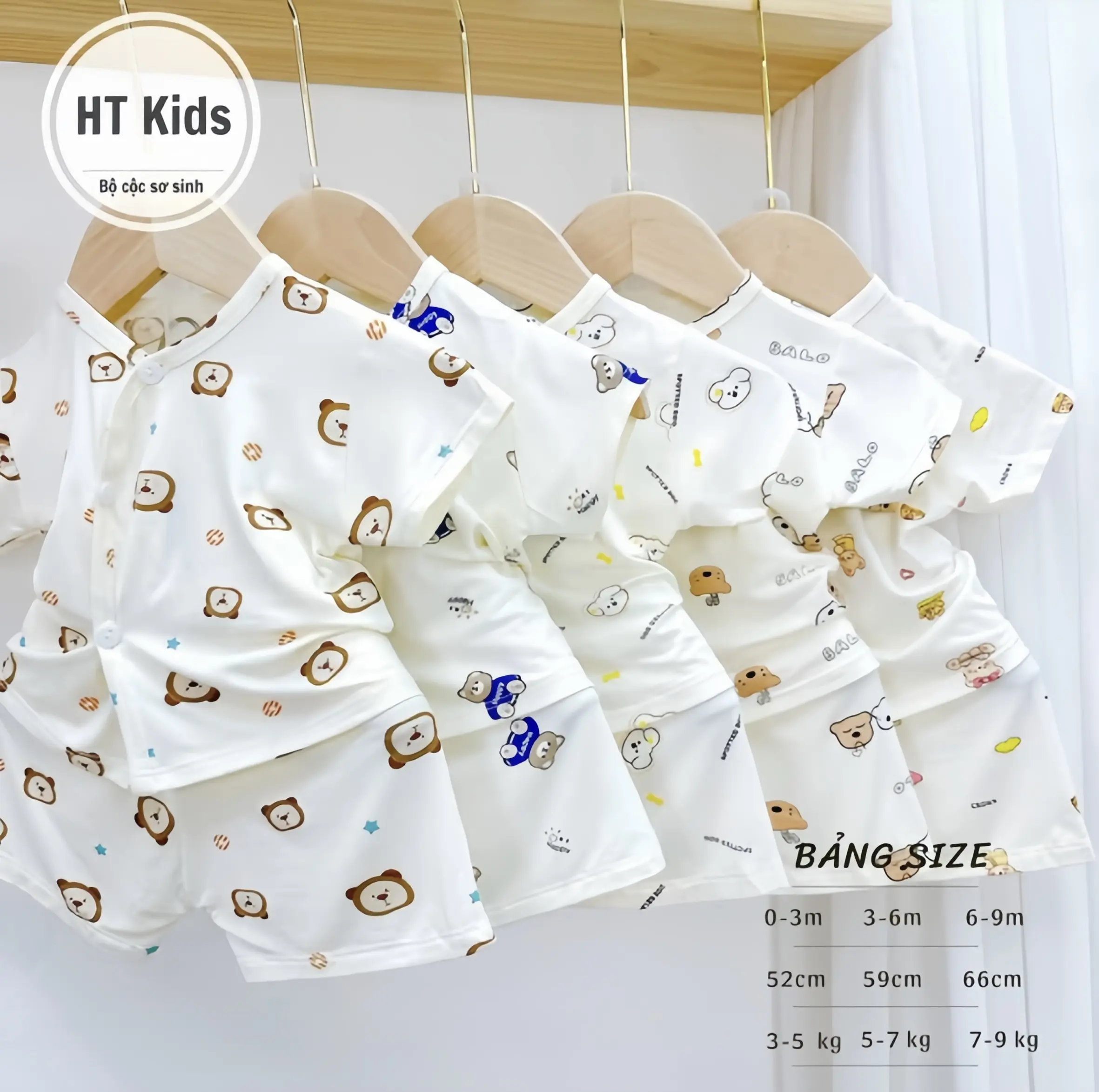 Combo 4 bộ Đồ sơ sinh bé trai, bé gái Avalew, bộ cộc tay khuy chéo cho bé trai,bé gái vải Petit mềm mại, co dãn