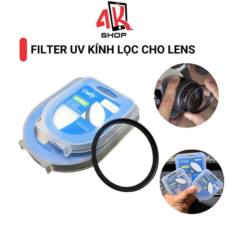 Filter kính lọc UV cho lens máy ảnh bảo vệ chống trầy xước
