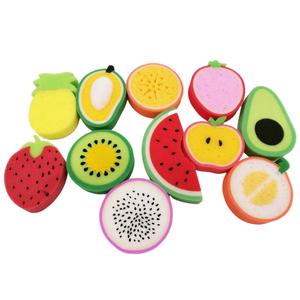 Cute Fruit Shaped Body Scrubber Soft Exfoliating Bath Sponge Shower Cleaning Accessory Personal