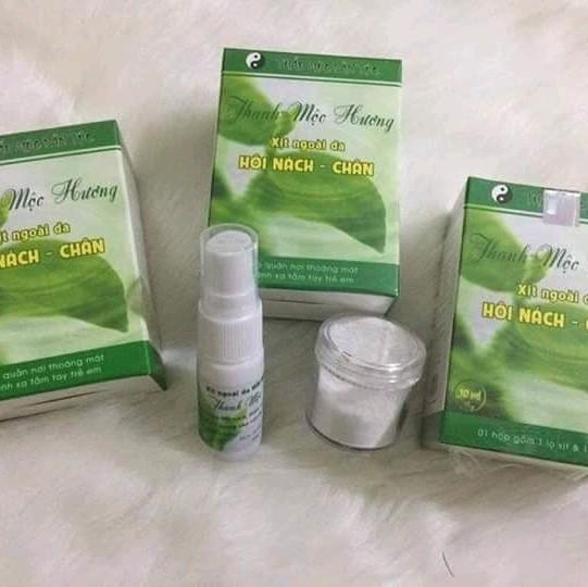 Combo 3 bộ hôi nách hôi chân shop Linh Linh gồm 3 chai xịt và 3 hũ bột che tên sản phẩm