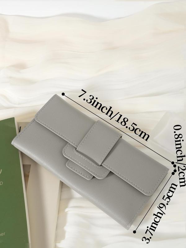 Women's Elegant Minimalist Envelope Trifold Wallet, Trendy Vintage Long Wallet, All-match Card Holder with Card Slots for Daily Use 4