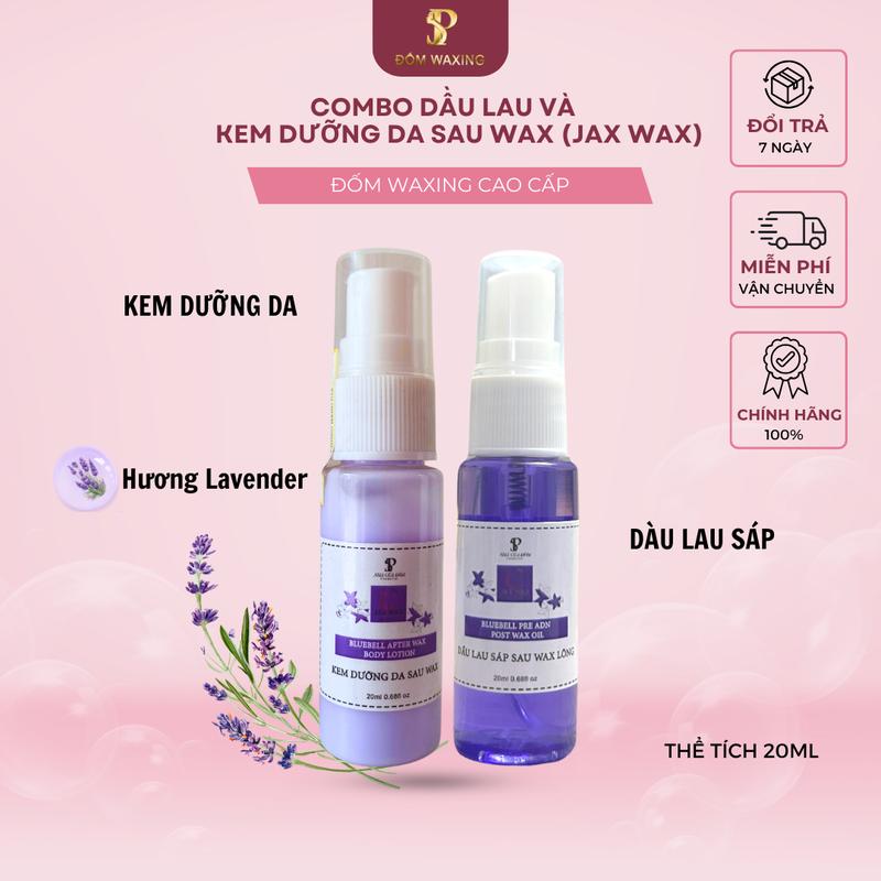  Combo Dầu Lau Sáp Và Kem Dưỡng Da Jax Wax Dùng Sau Khi Wax Lông Hỗ Trợ Sạch Da Dịu Da Giảm Đỏ Chai 20ml x 2 