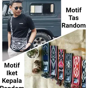 paketan tas tenun & iket kepala