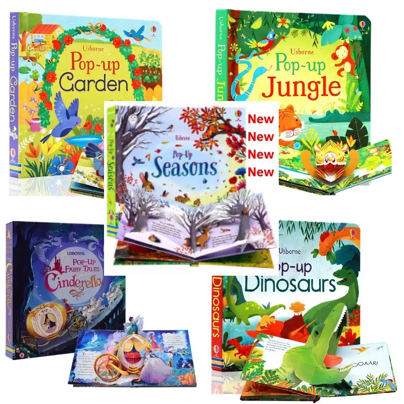 [Littlebookz] Usborne 3D Pop-Up Dinosaurs/Cinderella/Garden/Jungle/Seasons - English Children Book Preschool
