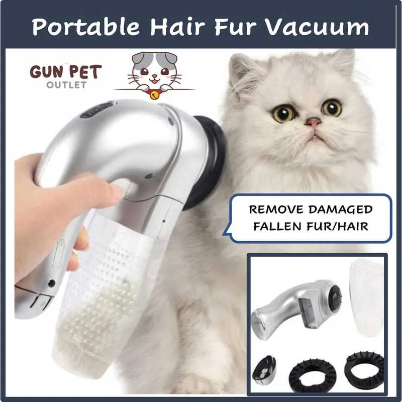 TTS Homie GUN PET Electric Fur Remover Selection Device for Dog Cat Cordless Bulu Rambut Kuching Pet Hair Vacuum Cleaner