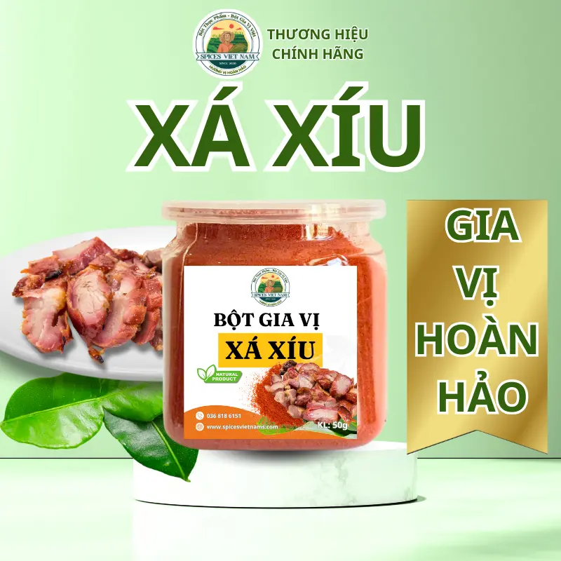 Bột Xá Xíu Hộp 50g Nguyên Chất Spices Việt Nam Gia Vị Nấu Ăn Siêu Thơm