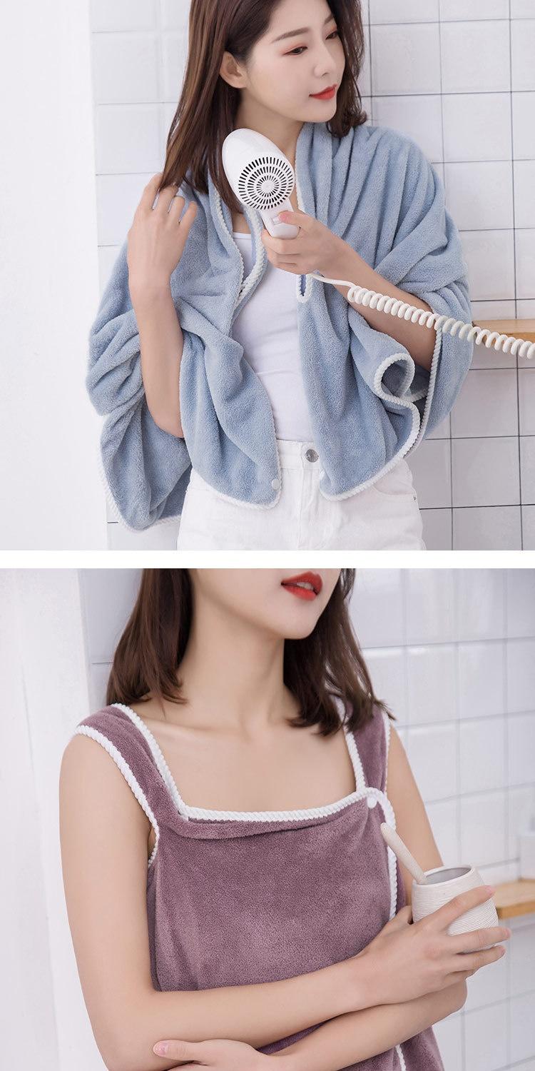 Product Introduction of Coral Fleece Bath Skirt Wholesale Ratio Pure Cotton Absorbent Thickening Bathrobe Adult Female Bathrobe Household Shower Bath Towel Class A 11