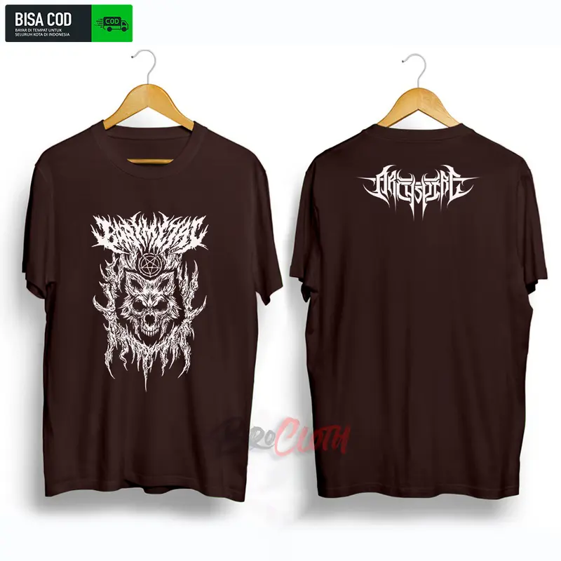 Kaos Baju Oblong Lengan Pendek Distro Pria Wanita Dewasa Kata Kata Nyindir Keren Terbaru 2025 Metal Santai Crew Neck Polos Hitam Branded Fit 1
