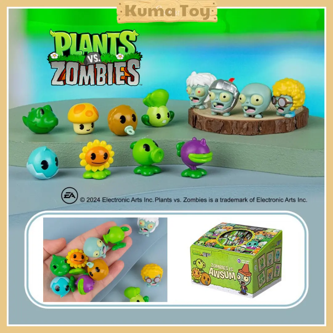Blindbag mô hình mini Plant vs Zombie vui nhộn - túi mù đồ chơi PvZ dễ thương Toy