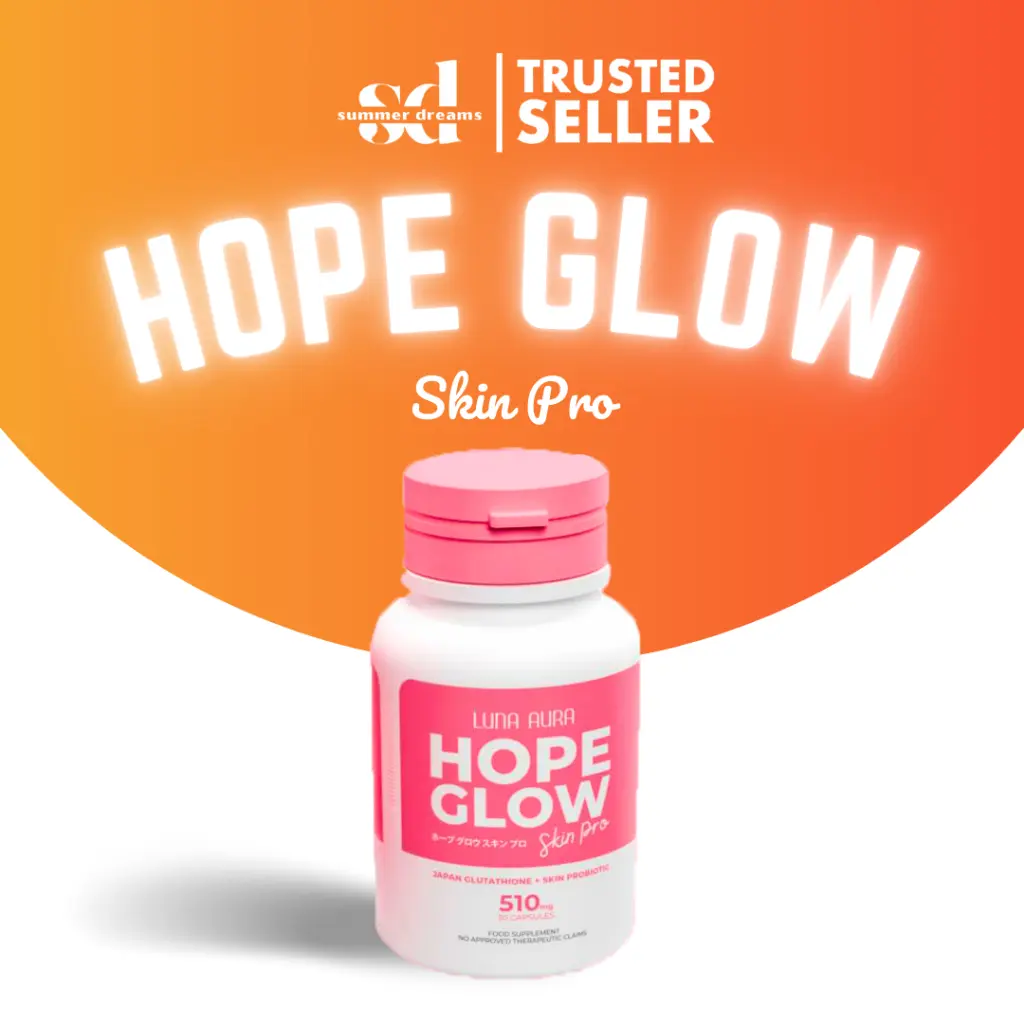 LUNA AURA Hope Glow Skin Pro Glutathione - Skin Probiotics, Anti Aging, Glowing Skin 30 Capsules - TikTok Shop Philippines LUNA AURA Hope Glow Skin Pro Glutathione - Skin Probiotics, Anti Aging, Glowing Skin 30 Capsules - TikTok Shop Philippines