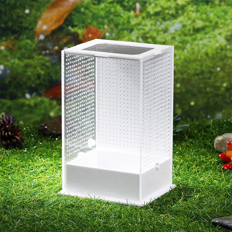 Product Introduction of Reptile Feeding Box Breeding for Case Portable Plastic Terrarium Clear Insect Habitat for Mini Pet Lizard Centipede 2 47