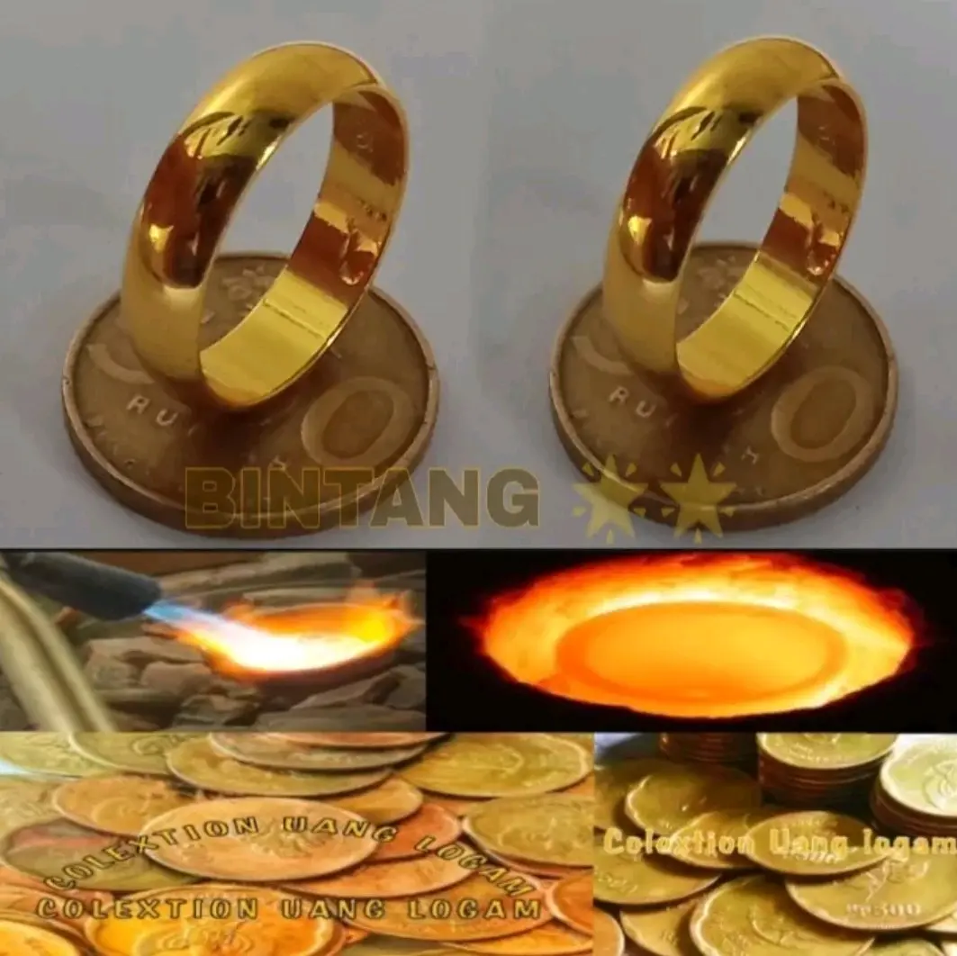 viral cincin terbuat dari coin logam 1991-1995 anti luntur anti karat