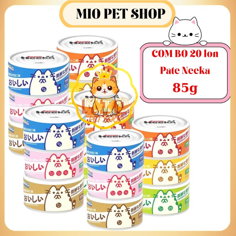 COMBO 20 LON PATE NEEKA DÀNH CHO CHÓ, MÈO - 85G ĐỦ HƯƠNG VỊ - không chất bảo quản phổ cập không lúa mì phổ cập pate  catstop j  st