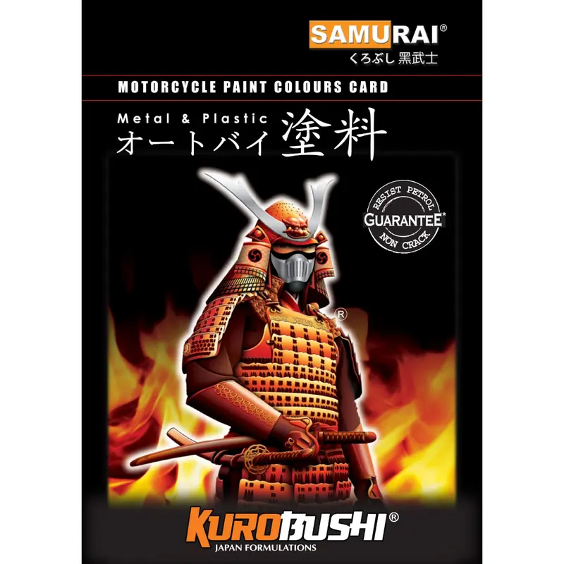 (JAWA-BALI) SAMURAI PAINT 109 BLACK HITAM GLOSS GLOSSY 400ml PILOX PILOK CAT SEMPROT SPRAY PAINT 1