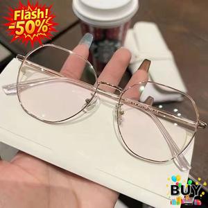 แว่นตาสายตาสั้น, สำหรับผู้หญิง, ป้องกันแสงสีฟ้า, ป้องกันรังสี, แว่นตากรอบเต็มความละเอียดสูง, พร้อมกล่องใส่แว่นตา, รวมผ้า, สี: โรสโกลด์และสีดำ แว่น