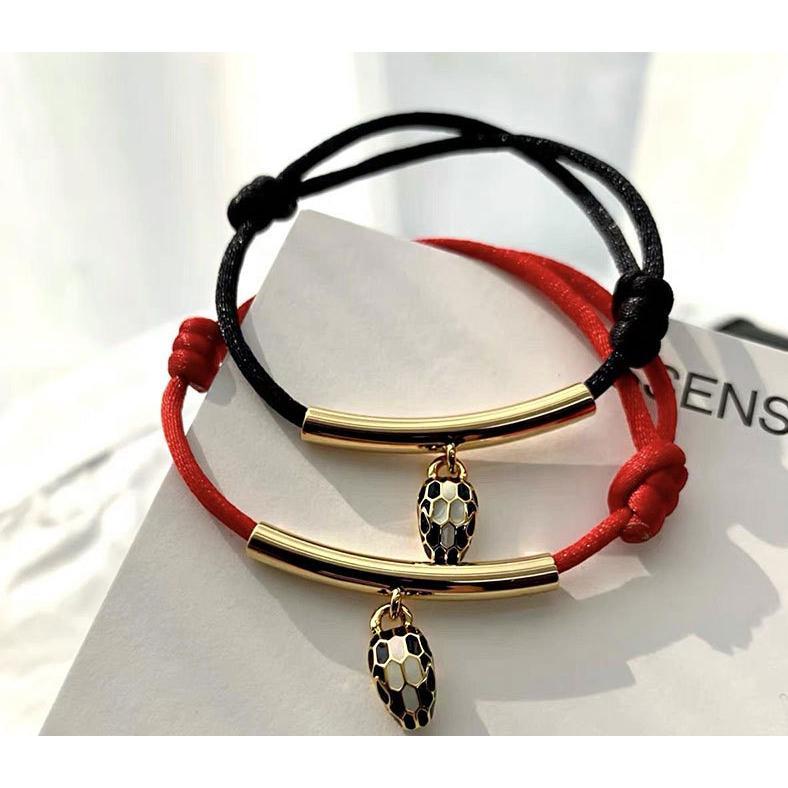 Red Snake Bracelet with 18K Gold Plating bangles with Snake Charm 0