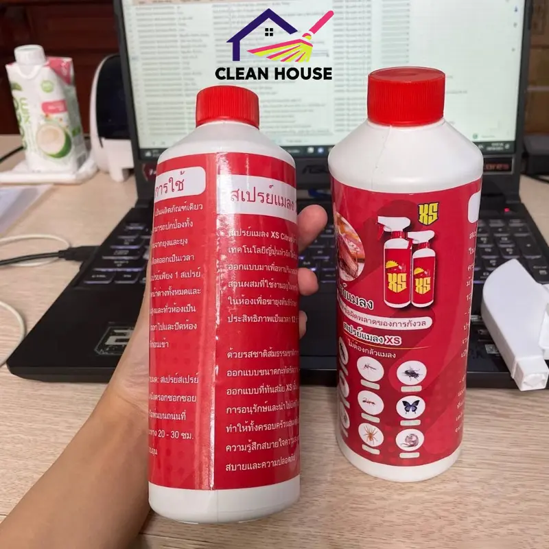 Bình xịt đuổi chuột, côn trùng XS trong ôtô - Dung dịch Chiết Xuất Thảo Mộc, xuất xứ Thái Lan dung tích 500ML 3
