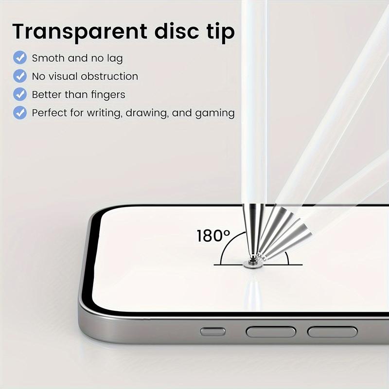 Product Introduction of 3-in-1 Stylus Pen for Touch Screen, High Precision and Sensitivity, Suitable for iPhone/iPad/Android Tablets, Compatible with All Touch Screens Black/White 1