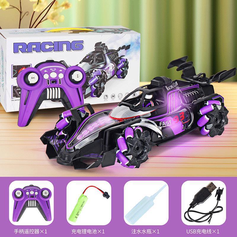 Product Introduction of Car Toy Remote Control Car Toy Four-Wheel Drive Light Spray Racing Gesture Induction F1 Equation Stunt Drift Car Children's 8