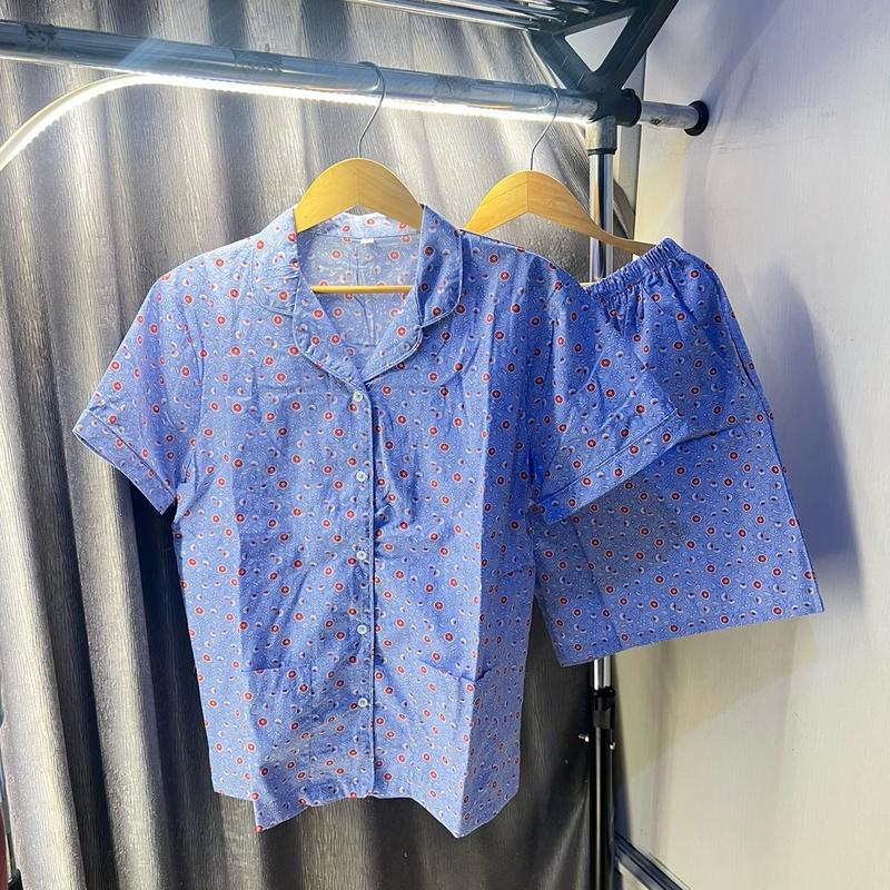 Piyama Baju Tidur Adem Premium Wanita Blupiyama Celana Pendek Lengan Pendek Musim Panas Katun Rayon - Setelan 3