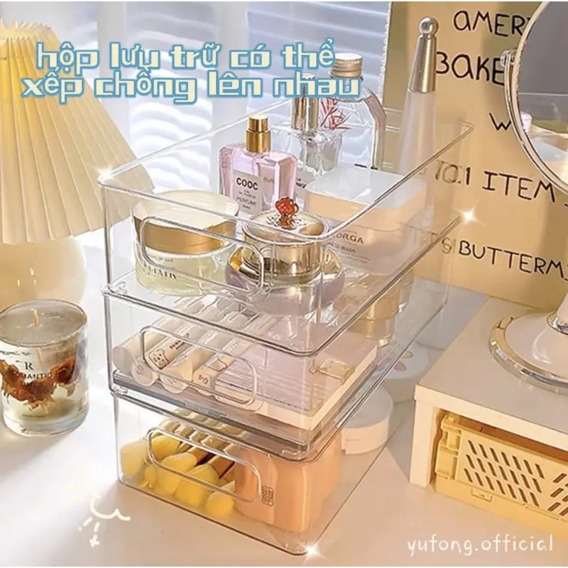 Yutong_official Hộp Lưu Trữ Máy Tính Để Bàn Acrylic Mỹ Phẩm Giỏ Trong Suốt Ngăn Kéo Mặt Nạ Phòng Ngủ Tập Thể Hộc Vật Chất Nhựa Phong Cách Giản Dị Hình Chữ Nhật Nguồn Gốc Trung Quốc Đại Lục Yếu Tố Phổ Biến