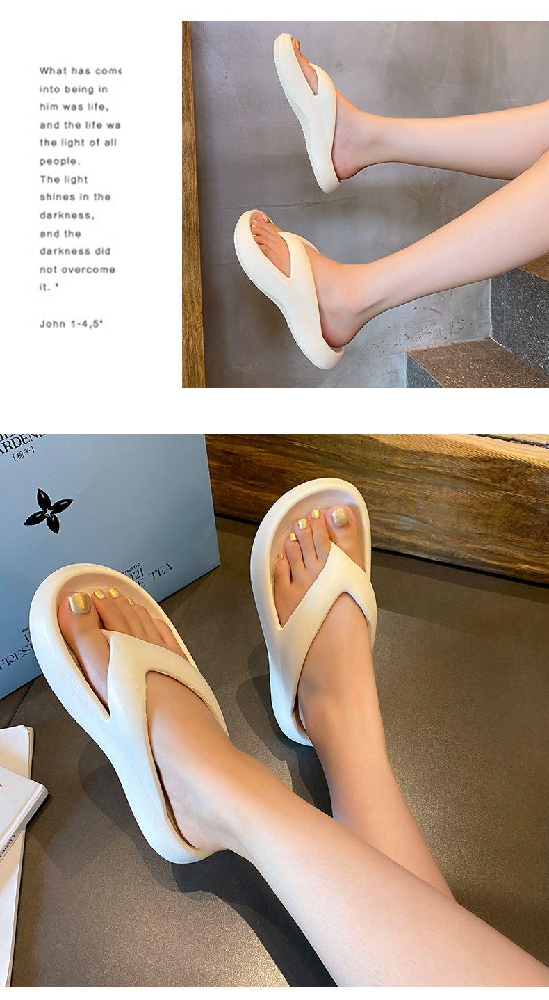 Product Introduction of Dép Tăng Chiều Cao, Ngoài Trời Mùa Hè, Dành Cho Nữ, Dép Xỏ Ngón Đi Trong Nhà Thường Ngày Dép Đi Biển Trong Nhà Chống Trượt, Thời Trang, Dễ Phối Đồ, Cá Tính 24