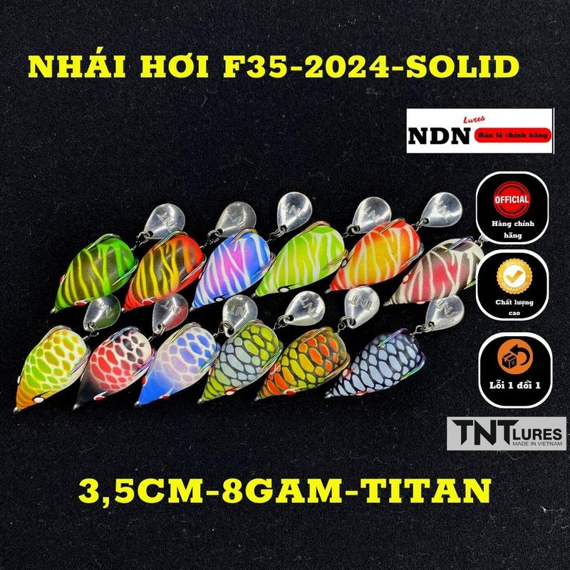 Mồi lure NHÁI HƠI F35 TNT Lures Solid 2024 lưỡi TITAN nặng 8G action LỬNG/ CHÌM Đi Câu Bắt Cá Fishing Câu Cá Nam nhai hoi