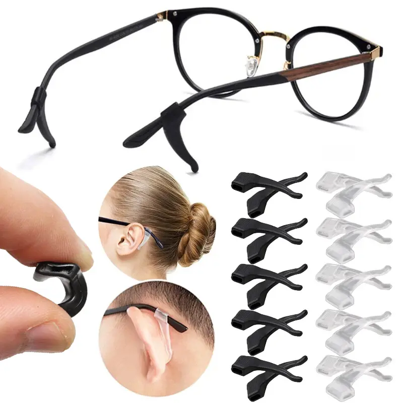 Sepasang Ear Hook EarhookSilicone Pengait Penahan Anti Slip Jatuh Karet Gagang Frame Kacamata Di Telinga Kuping