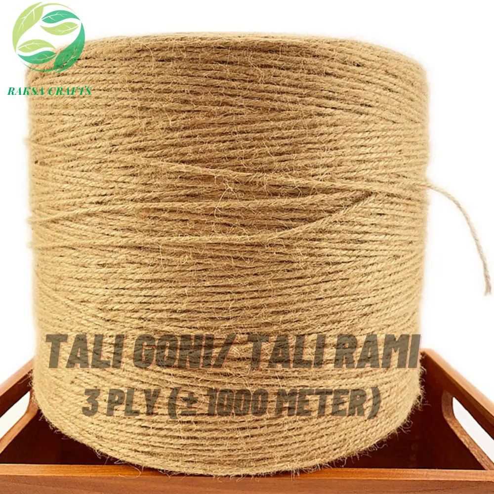 Tali Rami Roll 2-3 PLY ±500 dan ±1000 Meter untuk Kerajinan Tangan