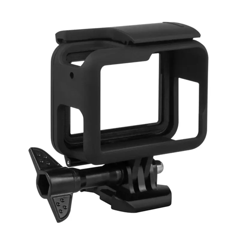 Frame for GoPro Hero (2018) / 6 / 5 Housing Border Protective Shell Case Accessories for Go Pro Hero6 Hero5 Black with Quick Pull Movable Socket and Screw (Black)