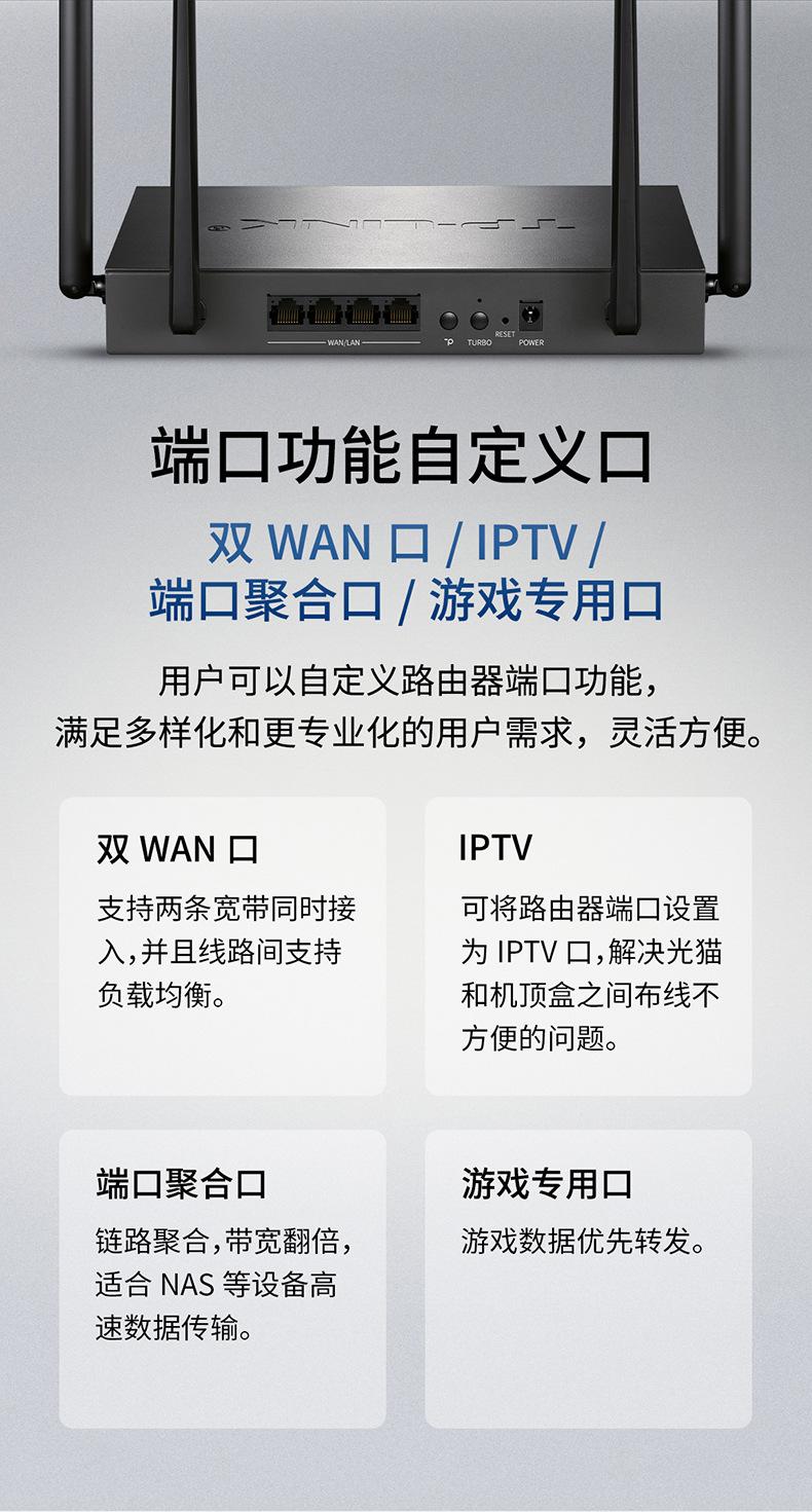 Product Introduction of TP-LINK TL-XDR3068 Turbo Edition AX3000 Dual-Band Gigabit WiFi6 Enterprise Wireless Router 5