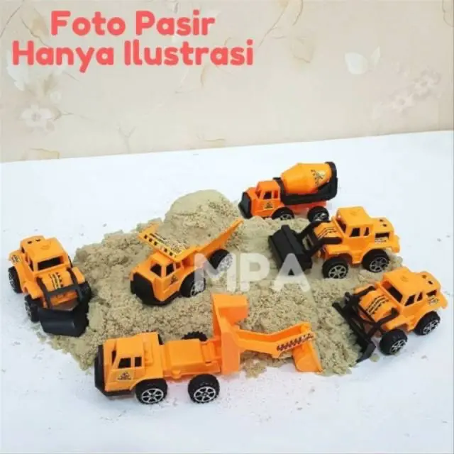 Construction Truck Kuning Set isi 6 | mobil tukang mainan anak dapat 6 2