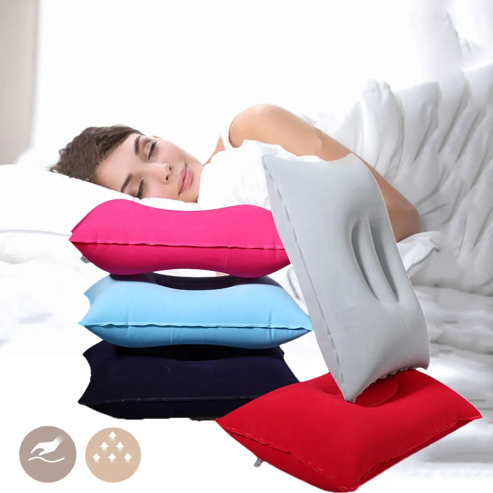 Gối Đệm Lặp Gấp Gọn Hai Mặt, Thiết Kế Nảy, Cầm Tay, Gối Bơm Hơi, Thích Hợp Sử Dụng Tại Nhà Và Du Lịch Ngoài Trời, Yeahgir