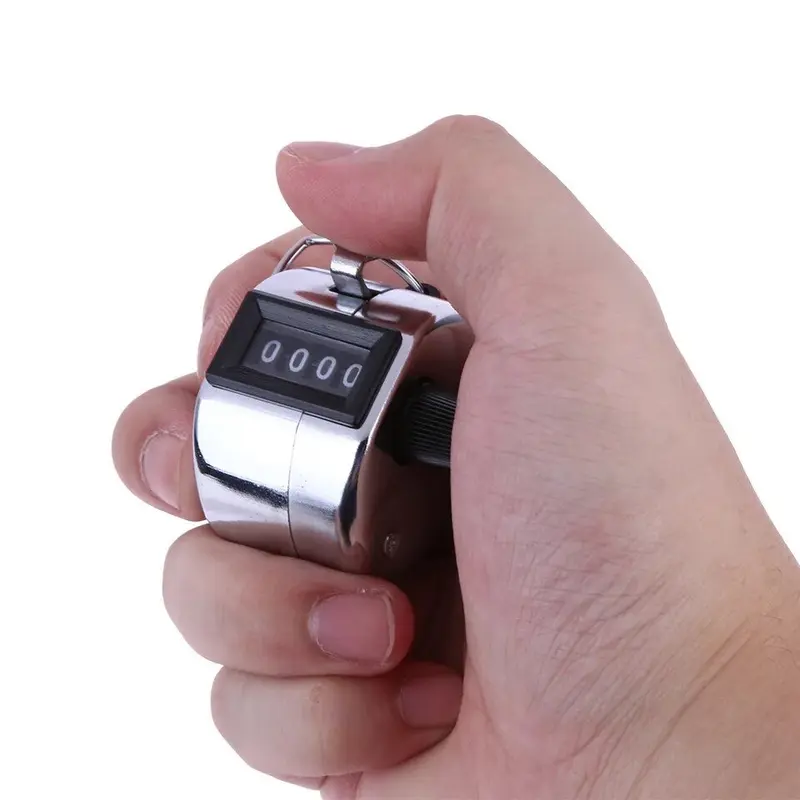 Máy đếm sản lượng cầm tay, để bàn 4 số cơ học đếm số lượng, kiện, sản phẩm ngành may 2