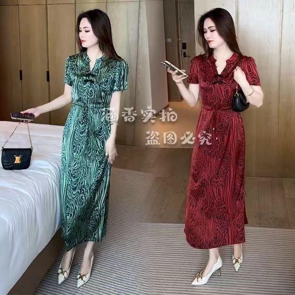 Product Introduction of Váy Mặc Mùa Hè, Cao Cấp, Thời Trang Mới Trung Quốc, Dành Cho Nữ, Thiết Kế Khóa Mới, Chống Lão Hóa, Váy Dài Trung Bình Thanh Lịch, Hàng Mới Về 5