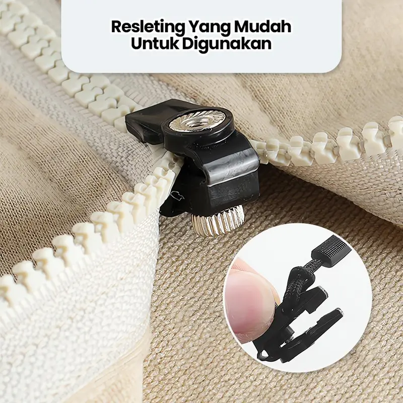 COD Setelan Reparasi ritsleting bagasi, mantel, pakaian, sepatu, dan sepatu bot yang dapat dilepas, kepala ritsleting kunci rantai bit pengganti bebas alat rumah tangga Additional Accessories jaket tali 7