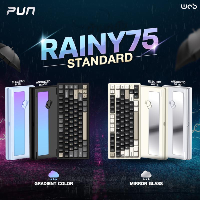 Hàng Chính Hãng Rainy 75 - Bàn phím cơ RAINY75 Kết Nối 3 Mode Full Nhôm Led RGB BH 12 Tháng