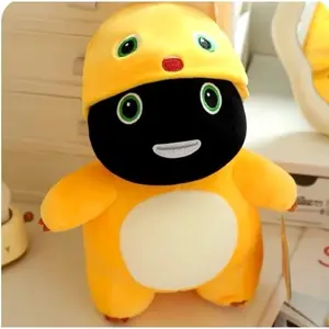 45cm Boneka Dino Nailong Kuning Kepala Hitam Boneka Nailong Kupluk