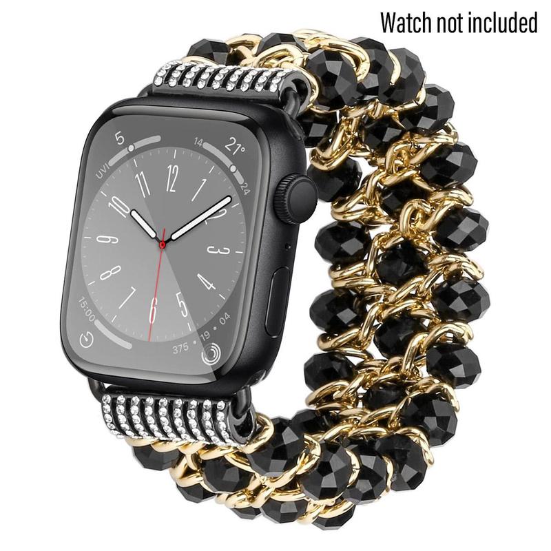 Shiny Bead Replacement Band, Faux Pearl Decor Watch Band, Watch Band for Apple Watch, Wearable Accessories for Apple Watch Ultra Series SE 9 8 7 6 5 4 3 2 1 5