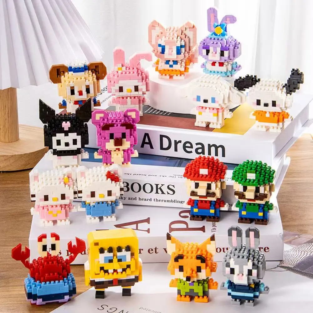 Mainan Balok Susun DIY Mini bricks Nano block Mainan edukasi bricks puzzle 3D Model Disney Sanrio Toys