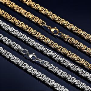 Kalung Rantai Maharaja, Diperibadikan, Diperbuat daripada Titanium dan Keluli, Tidak Luntur, Aksesori untuk Lelaki Kalung untuk Lelaki Gelang Tangan Lelaki Gelang,  kalung  titanium  lipan  anti  karat  asli  premium