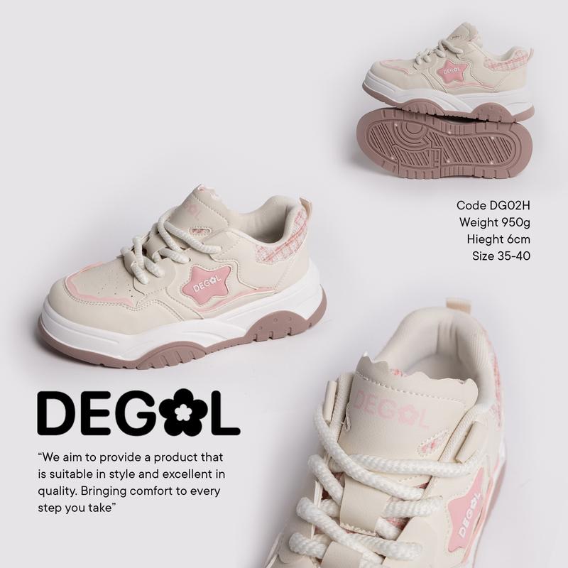 GIÀY SNEAKER DEGOL PHỐI TWEEED ĐẾ TĂNG CHIỀU CAO 6 PHÂN DG02