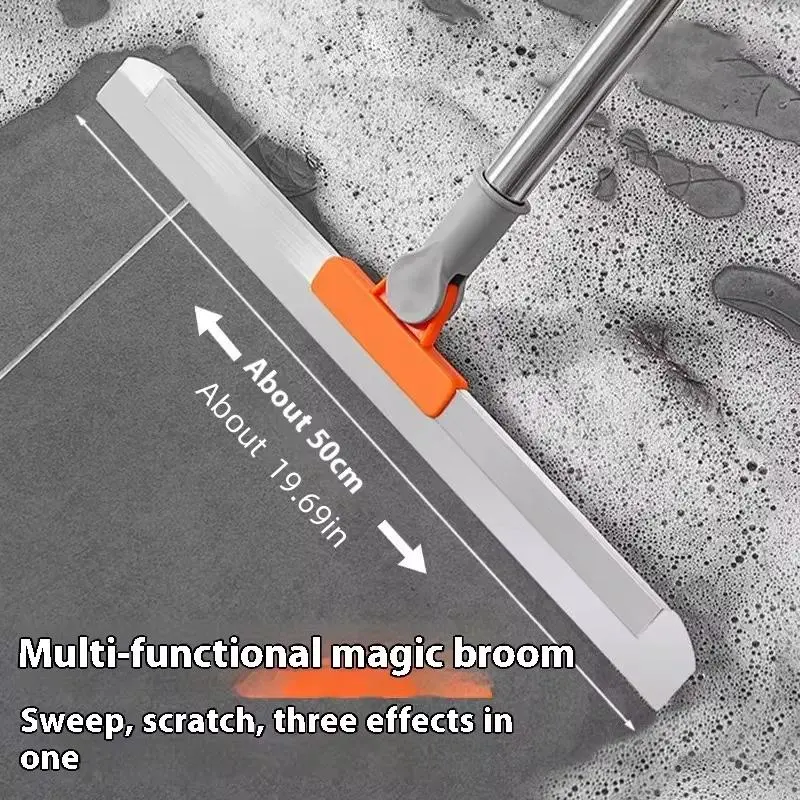 Magic Broom, Multifunctional Silicone Wiper, Floor Scrubbing Water Sweep Cleaner, Household Cleaning Tool for Bathroom Kitchen Floor 4