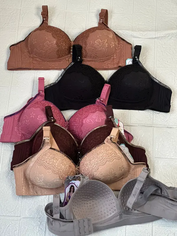 3PCS BH BRA JUMBO CUP BESAR  BRUKAT EMBOS TANPA KAWAT  SIZE 36-46 1